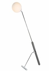 Lampa podłogowa - Stojąca - Chrom 145cm - Granino W1