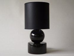 Lampka nocna - Czarna - PERLA I - 20x39cm