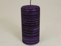Świeca ozdobna - Fiolet - Velvet - 7x15cm 