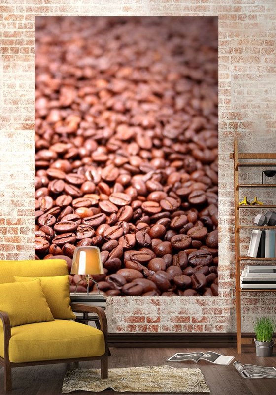 Fototapeta do kuchni - Ogniste ziarna kawy - 115x175 cm