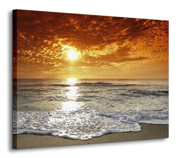 Obraz na ścianę - Wybrzeże, zachód słońca - 120x90 cm - Dekoracje ścienne - Sklep DecoArt24.pl