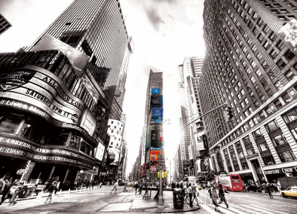Fototapeta do salonu - Times Square Vintage (New York) - 254x183 cm