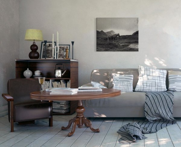 Obraz na płótnie - Koń - Grazing Together, Lofoten Islands - 60x80 cm