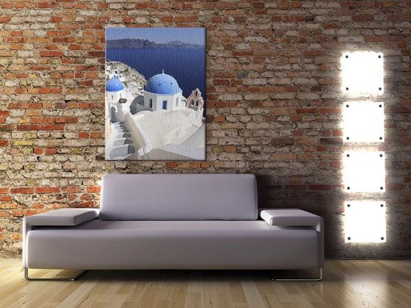 Obraz do salonu - Santorini - Grecja Cykady - 120x90cm