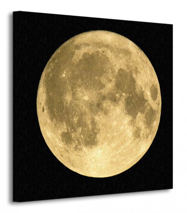 Obraz do sypialni - Złoty Księżyc - 40x40cm