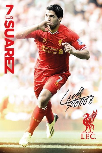 Liverpool Luis Suarez 13/14 - plakat