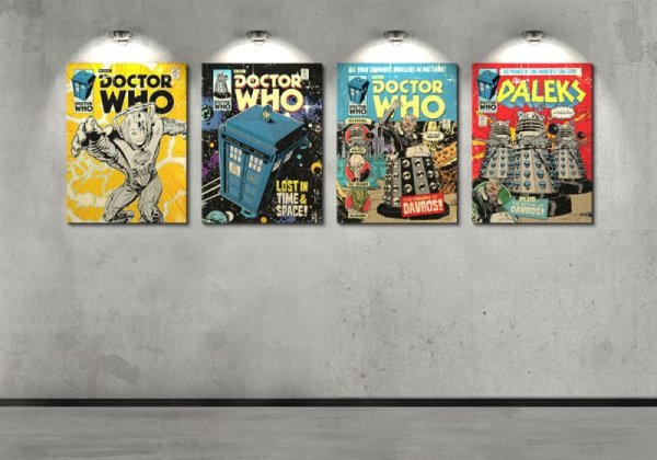 Doctor Who (The Daleks Comic) - Obraz na płótnie