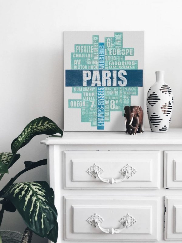 Paris Type - Obraz na płótnie
