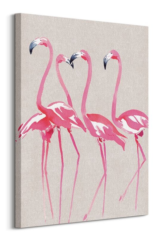 Elegant Flamingos - Obraz na płótnie