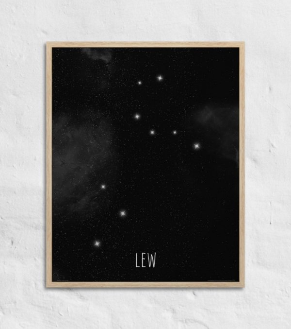 Lew konstelacja gwiazd - plakat