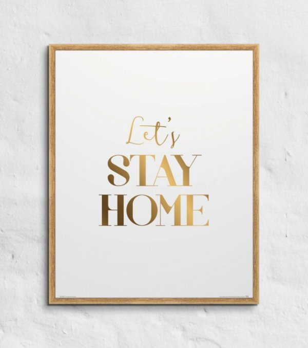 Let&#039;s stay home - plakat