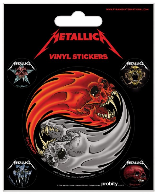 Metallica Yin and Yang Skulls - naklejki