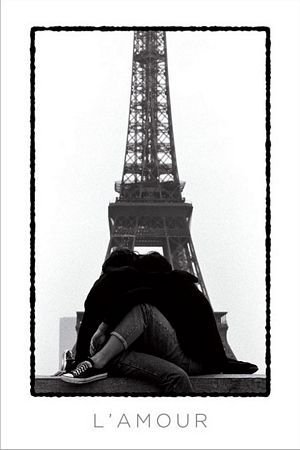 L&#039;amour (Eiffel Tower Lovers) - plakat