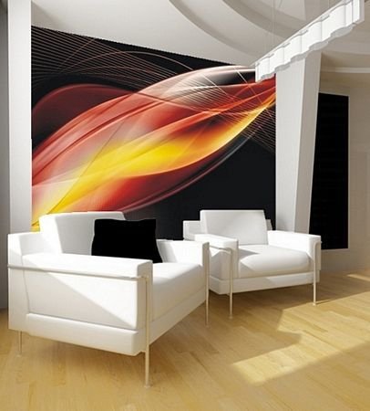 Fototapeta na ścianę - Abstrakcja w czerwieni - 254x183 cm