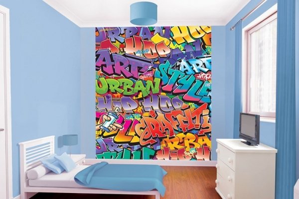 Fototapeta dla dzieci - 3D Walltastic - Graffiti 244x201cm