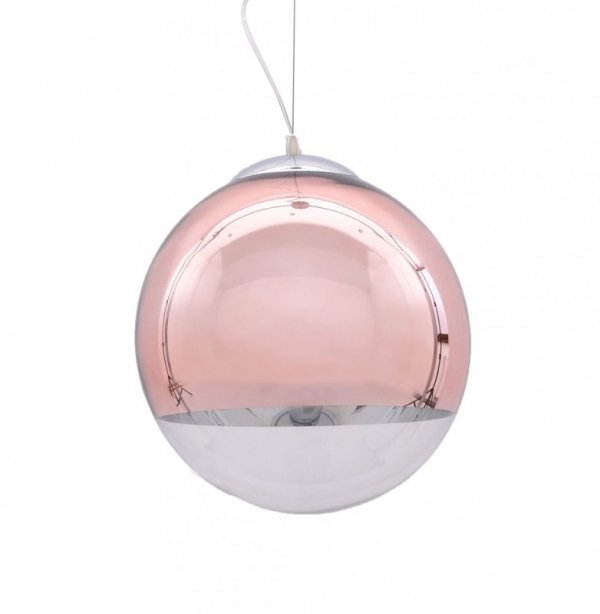Lampa wisząca - Nowoczesna - Różowe Złoto  - Ibiza 30cm - dekoracyjne oświetlenie - decoart24.pl