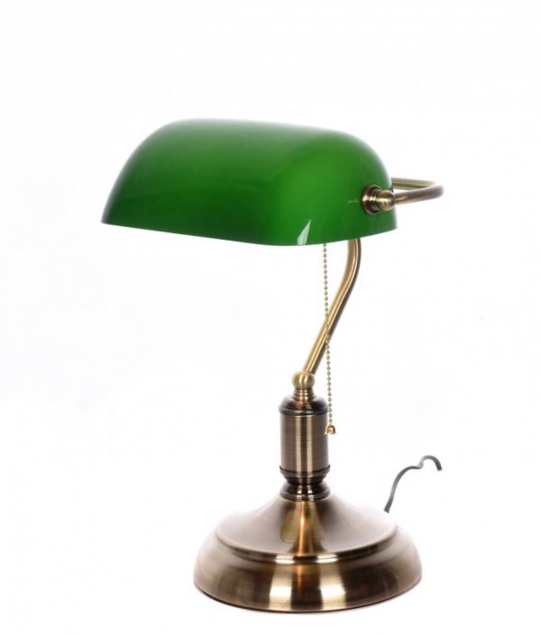 Lampa bankierska - Biurkowa - Klasyczna Zielona - lampy dekoracyjne - sklep decoart24.pl