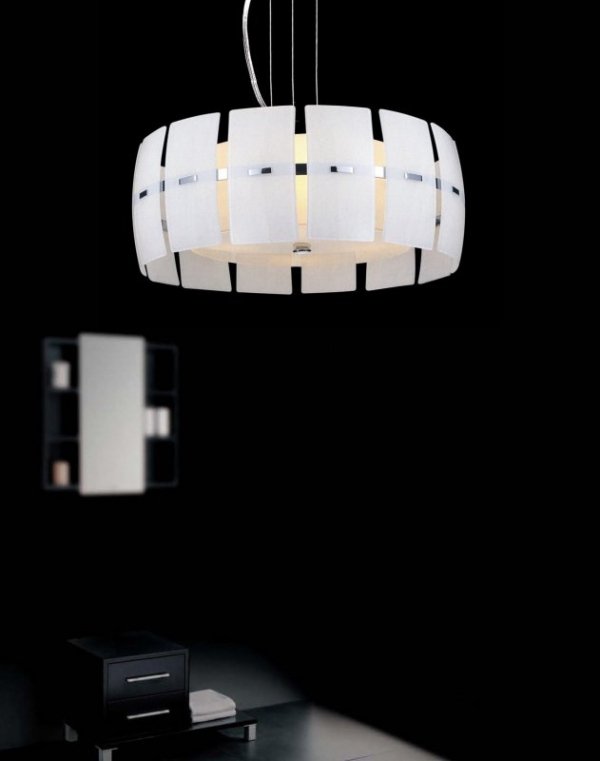Lampa wisząca - Biała Optimatic W3 - lampy dekoracyjne - decoart24.pl