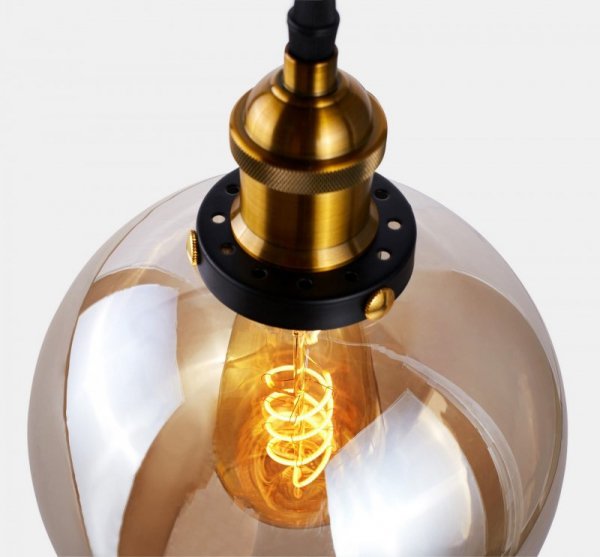 Lampa wisząca - Bursztynowa Loft Navarro - lampy dekoracyjne - decoart24.pl