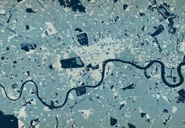 Fototapeta ścienna - Londyn - mapa w kolorach