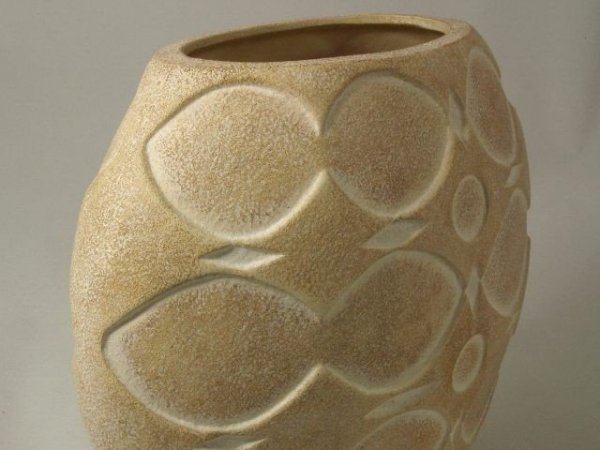 Wazon ceramiczny - Złoty Piasek - 27x16x27cm