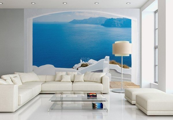 Fototapeta na ścianę - Wyspa Santorini, Grecja (okno) 366x254 cm