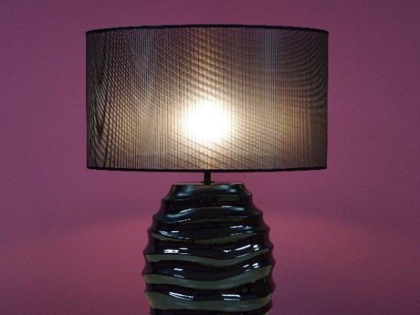 Lampa stołowa - Czarna - 45x61cm