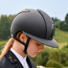 KEP ITALIA CROMO 2.0 MATT BLACK Kask jeździecki SZEROKI DASZEK