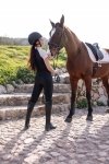 B VERTIGO EVELINA Bryczesy/ Legginsy jeździeckie z wysokim stanem i pełnym lejem silikonowym