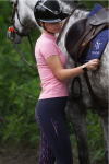 SILWEAR COMFORT PRO PINK POWER Legginsy jeździeckie z wysokim stanem i pełnym lejem silikonowym