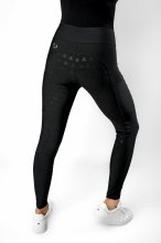 HuleHest ACTIVE RIDE Legginsy jeździeckie z wysokim stanem i pełnym lejem silikonowym