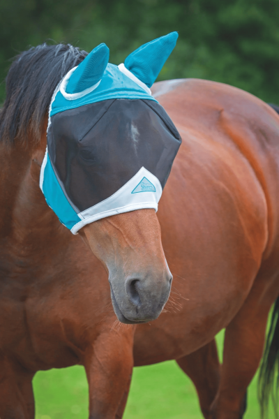 SHIRES EQUESTRIAN PRO FINE MESH Maska przeciw owadom dla konia