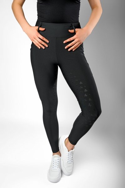 HuleHest SIGNATURE RIDE Legginsy jeździeckie z wysokim stanem i pełnym lejem silikonowym