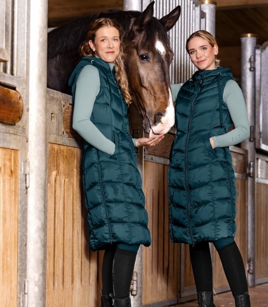 ELT OSTENDE Ocieplana długa kamizelka / płaszcz jeździecka damska