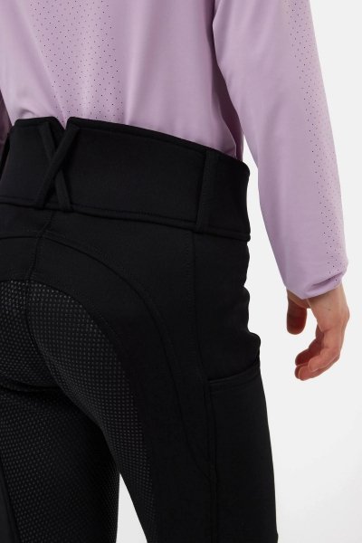 HORZE CHARA Bryczesy jeździeckie z wysokim stanem i pełnym lejem silikonowym DZIECIĘCE