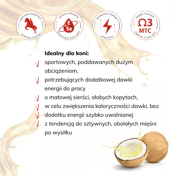 HIPPOVET PHARMACY COCOLIN SPORT  olej lniano - kokosowy 5L