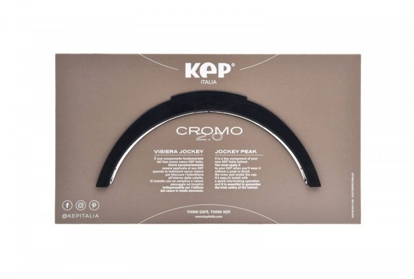 KEP ITALIA CROMO 2.0 SHINE BLACK Kask jeździecki SZEROKI DASZEK