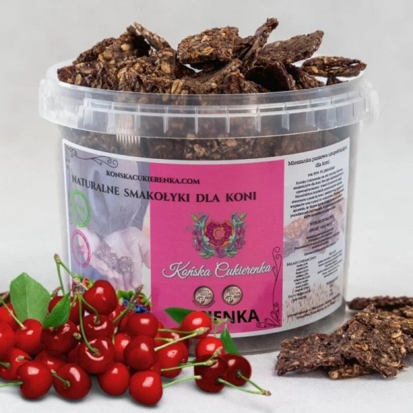 KOŃSKA. CUKIERENKA Smakołyki/Cukierki naturalne dla koni RÓŻNE SMAKI 2L