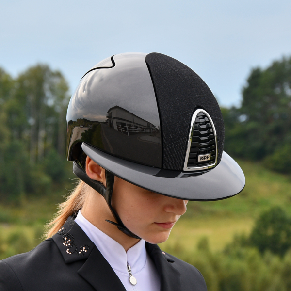 KEP ITALIA CROMO 2.0 SHINE BLACK Kask jeździecki