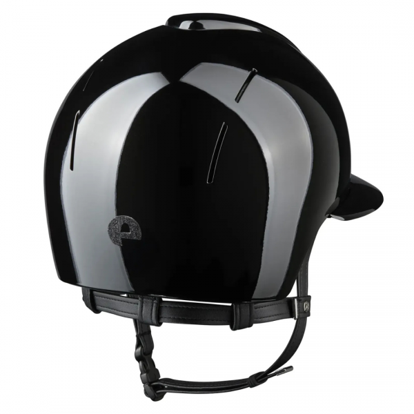 KEP ITALIA SMART NOVA METAL POLISH POLO VISOR STAR BLACK Kask jeździecki z szerokim daszkiem"