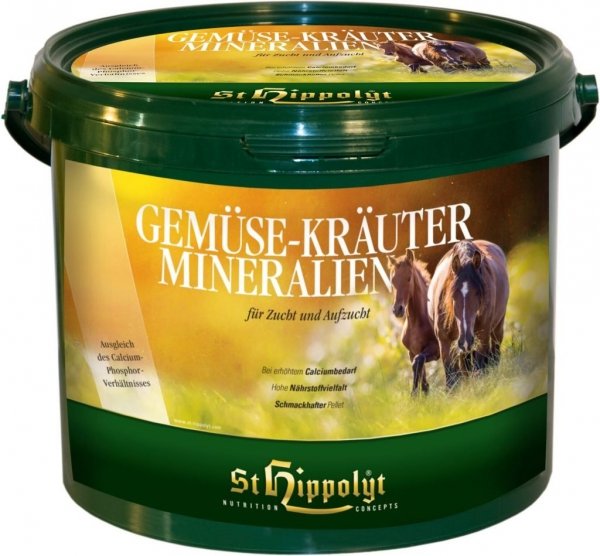 ST. HIPPOLYT. GEMUSE-KRAUTER MINERALIEN Warzywno-ziołowy koncentrat witaminowy dla koni 10kg