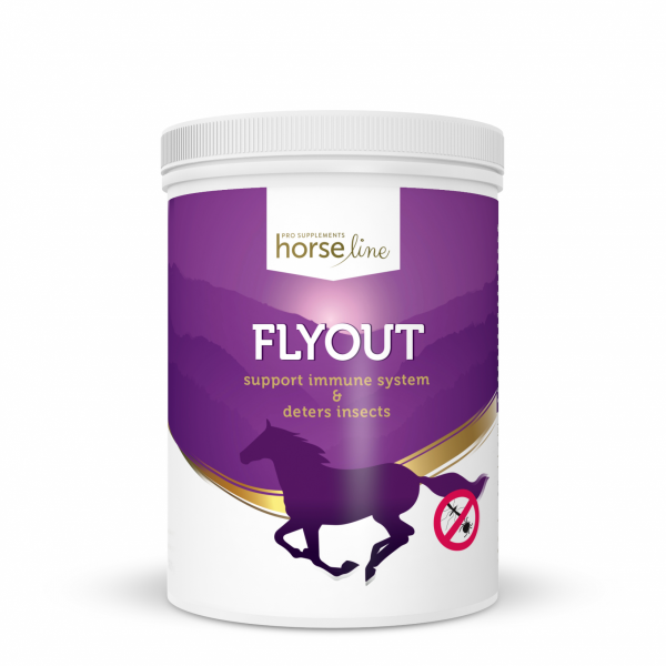 HorseLinePRO FlyOut Preparat przeciw owadom (komarom, gzom, kleszczom) 700g 24H