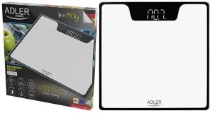 WAGA ŁAZIENKOWA ELEKTRONICZNA LED DO 180kg/100g | ADLER AD8174w