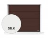 Brama LPU 42 2315 x 2080 mm, Przetłoczenia L, Silkgrain, kolor RAL 8028 brązowy + prowadzenie Z