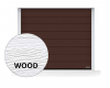Brama LPU 42 5000 x 2500 mm, Przetłoczenia M, Woodgrain, kolor RAL 8028 brązowy + prowadzenie N