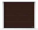 Brama LPU 42 3000 x 3000 mm, Przetłoczenia L, Decograin, Rosewood + prowadzenie N
