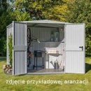 Domek ogrodowy z dachem dwuspadowym „Berry” model „Classic” typ 2, RAL 7016, antracytowy