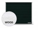 Brama RenoMatic 2375 x 2000 mm, Przetłoczenia M, Woodgrain, kolor RAL 9005 czarny + prowadzenie Z