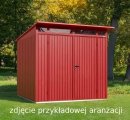 Domek ogrodowy z dachem dwuspadowym „Berry” model „Classic” typ 2, RAL 7016, antracytowy