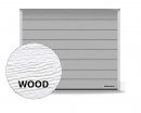 Brama RenoMatic 2500 x 1900 mm, Przetłoczenia M, Woodgrain, kolor RAL 9006 białe aluminium + prowadzenie Z